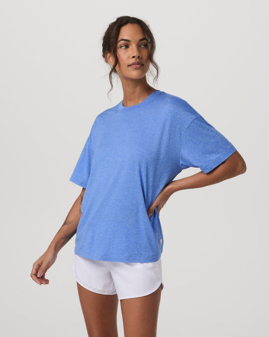 Energy Tee Long Women's Riviera Blue Heather Tee Shirt | Vuori onsale - US 3662