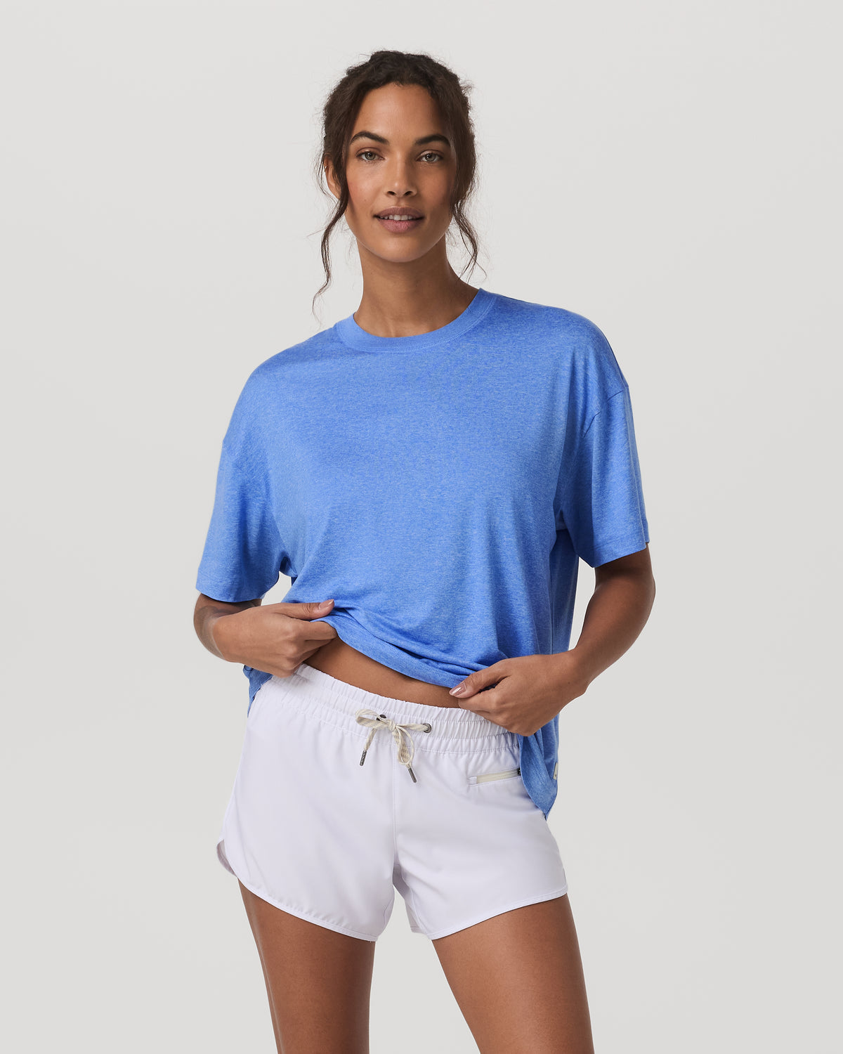 Energy Tee Long Women's Riviera Blue Heather Tee Shirt | Vuori onsale - US 3662