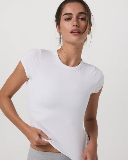 Halo Baby Tee Women's White Fitted Crewneck Tee Shirt | Vuori for sale - US 6730