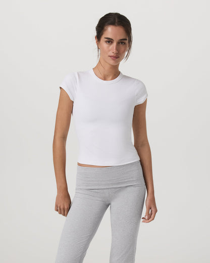 Halo Baby Tee Women's White Fitted Crewneck Tee Shirt | Vuori for sale - US 6730