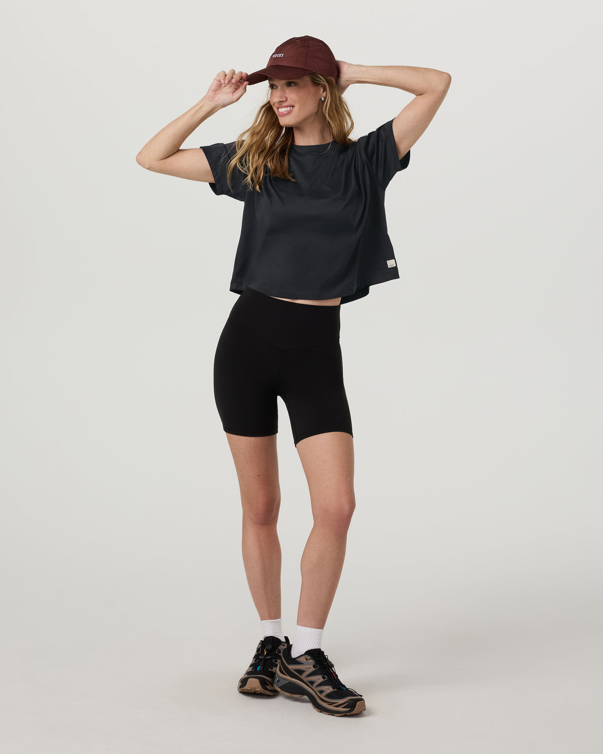 Energy Tee Women's Black Heather Oversized Tee | Vuori discount - US 5577