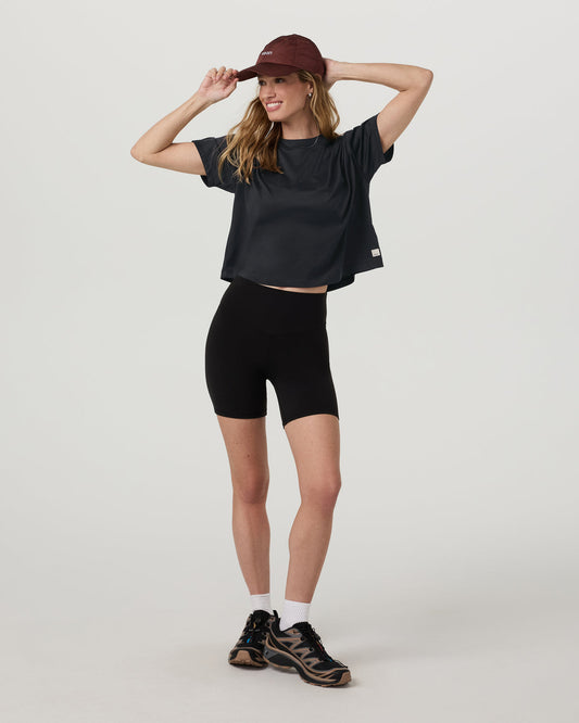 Energy Tee Women's Black Heather Oversized Tee | Vuori discount - US 5577