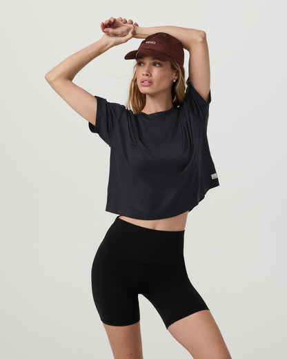 Energy Tee Women's Black Heather Oversized Tee | Vuori discount - US 5577