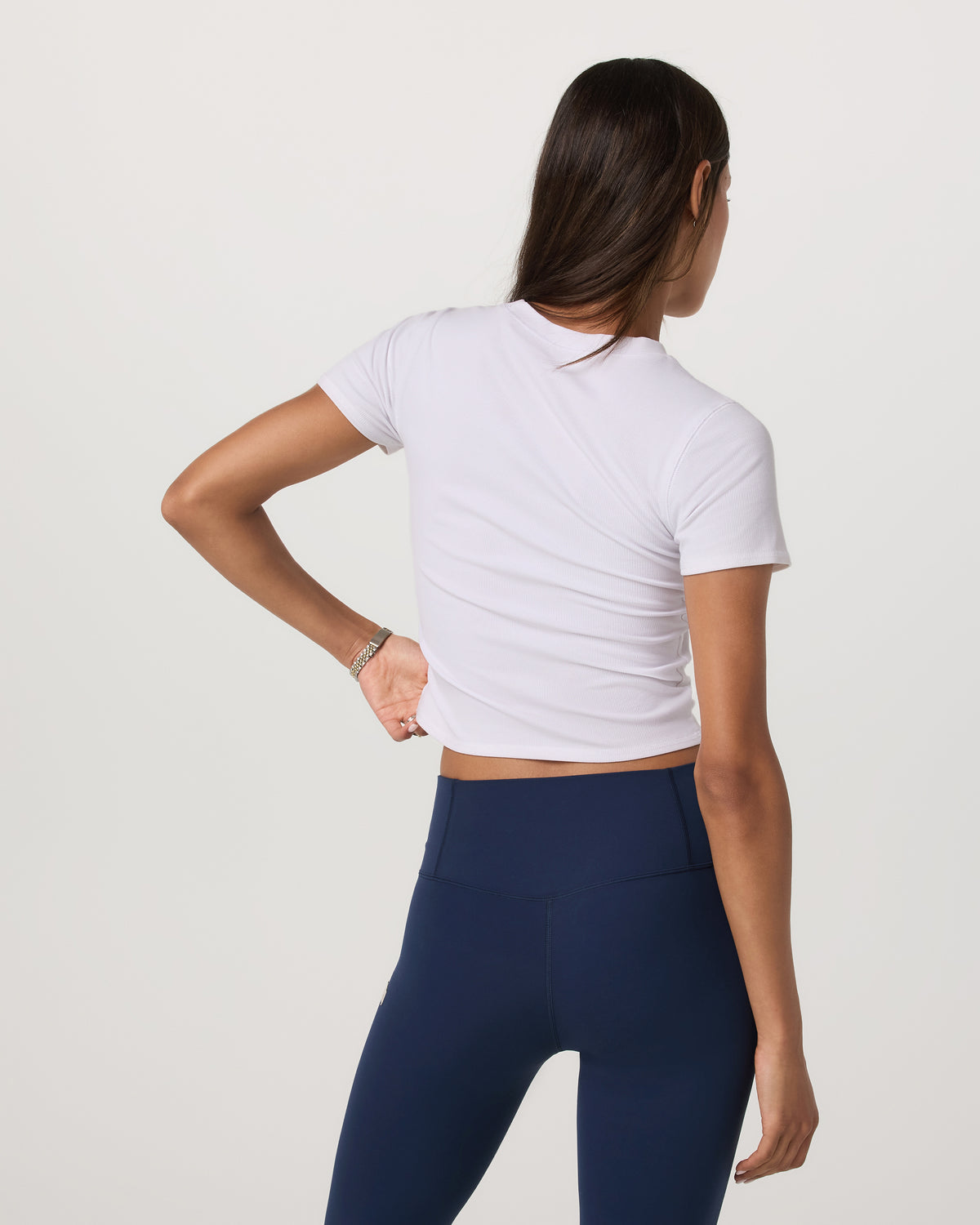 Pose Fitted Tee White Rib Knit Tee Clothing | Vuori sale - US 6402