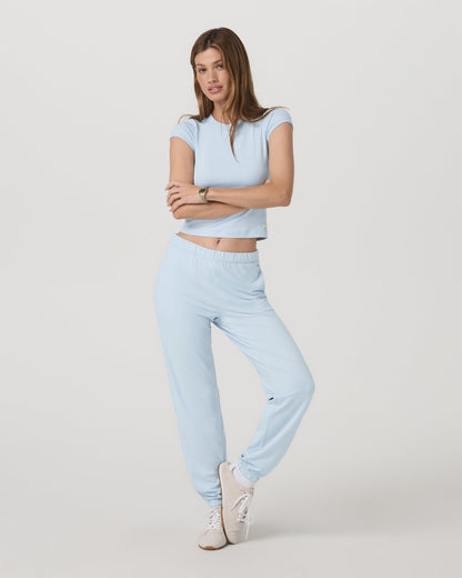 Halo Baby Tee Women's Soft Sky Heather Fitted Tee Shirt | Vuori online - US 4583