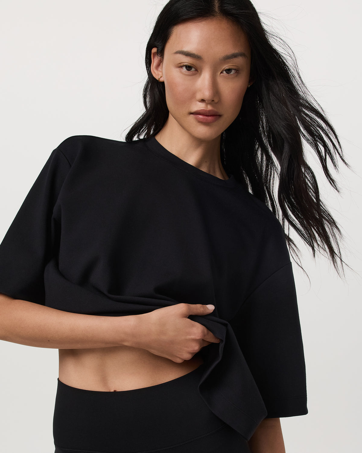Short Sleeve Maven Oversized Tee Women's Black T-Shirt | Vuori shop - US 9592