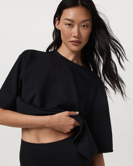 Short Sleeve Maven Oversized Tee Women's Black T-Shirt | Vuori shop - US 9592