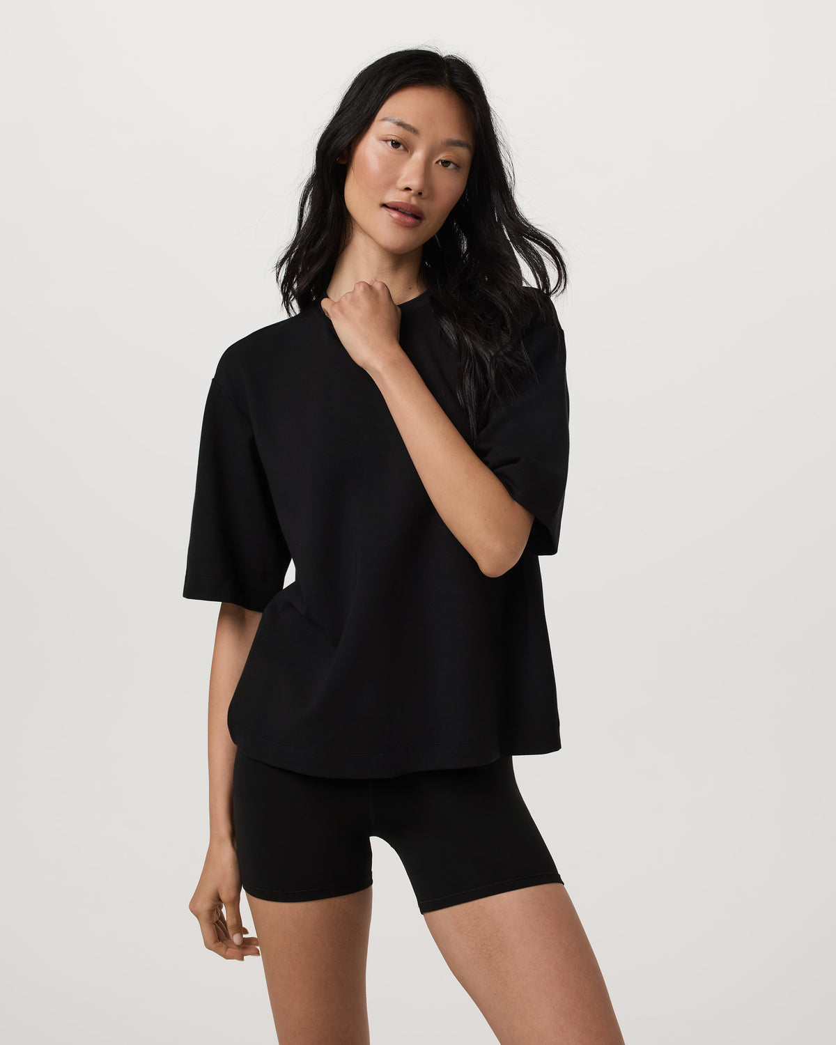 Short Sleeve Maven Oversized Tee Women's Black T-Shirt | Vuori shop - US 9592
