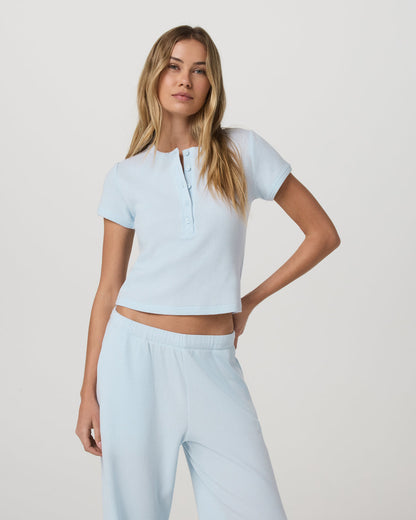 Short Sleeve Waffle Baby Tee Women's Soft Sky Tee Shirt | Vuori online - US 7121
