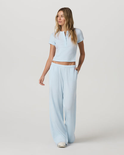 Short Sleeve Waffle Baby Tee Women's Soft Sky Tee Shirt | Vuori online - US 7121