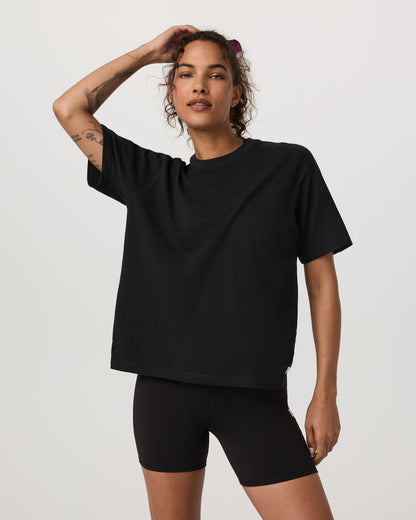 Short Sleeve Heavyweight Oversized Cotton Tee Black | Vuori discount - US 3850