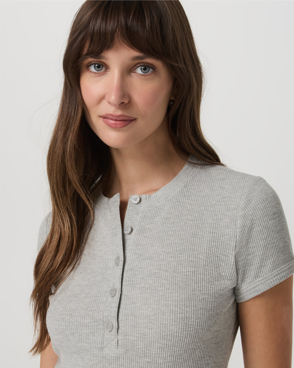 Women's Short Sleeve Waffle Baby Tee Light Heather Grey | Vuori shop - US 4385
