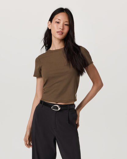 Pose Fitted Tee Women's Espresso T-Shirt | Vuori shop - US 7419