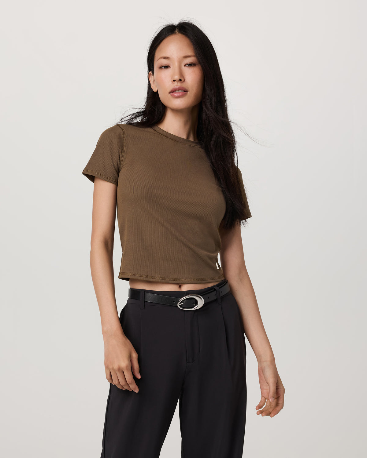 Pose Fitted Tee Women's Espresso T-Shirt | Vuori shop - US 7419