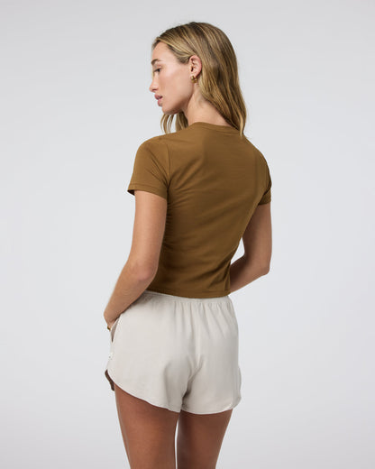 Feather Baby Tee Women's Rum Fitted Tee | Vuori for sale - US 7754