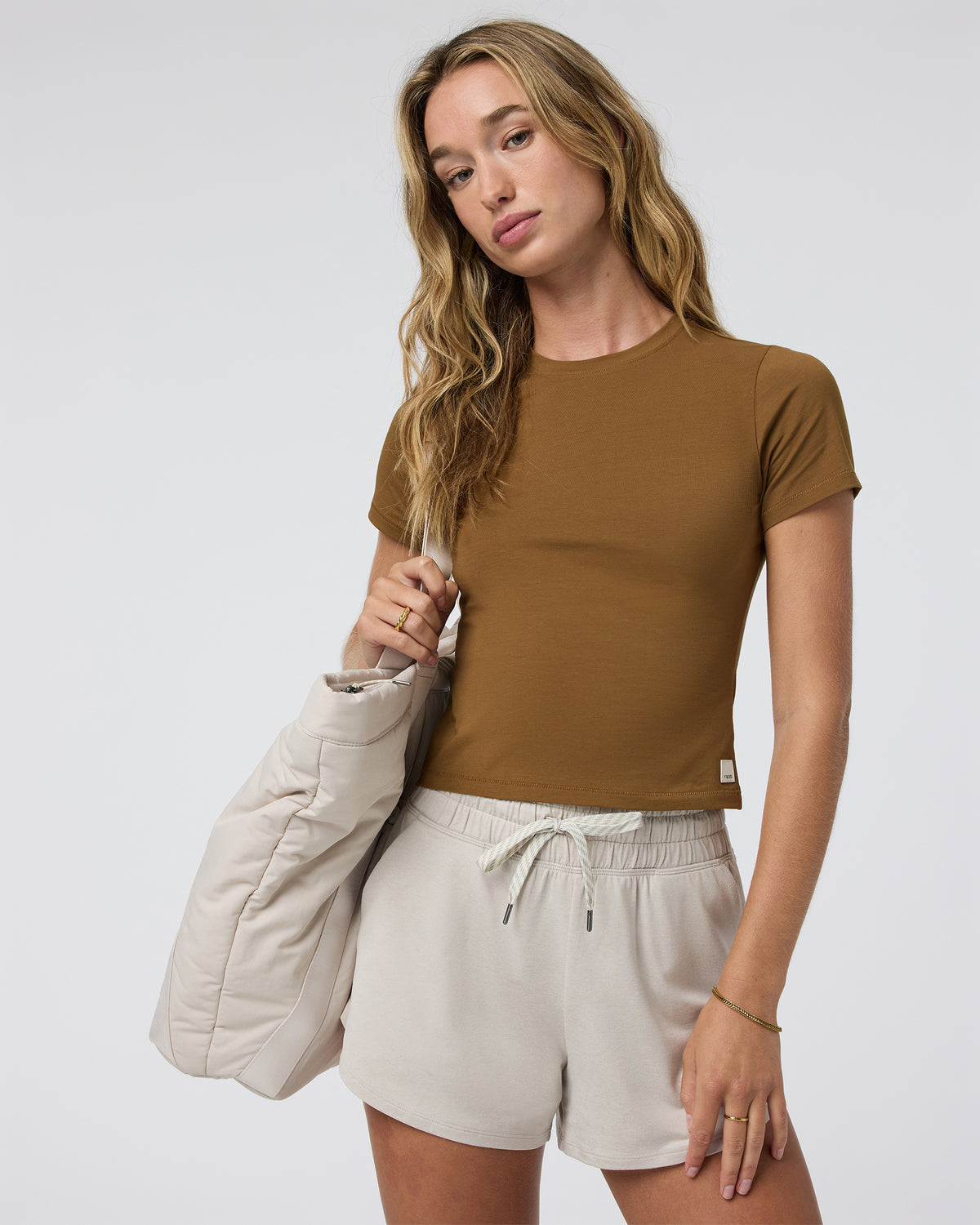 Feather Baby Tee Women's Rum Fitted Tee | Vuori for sale - US 7754