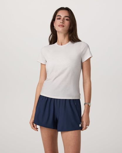 Short Sleeve Feather Classic Tee White Heather T-Shirt | Vuori online - US 9266
