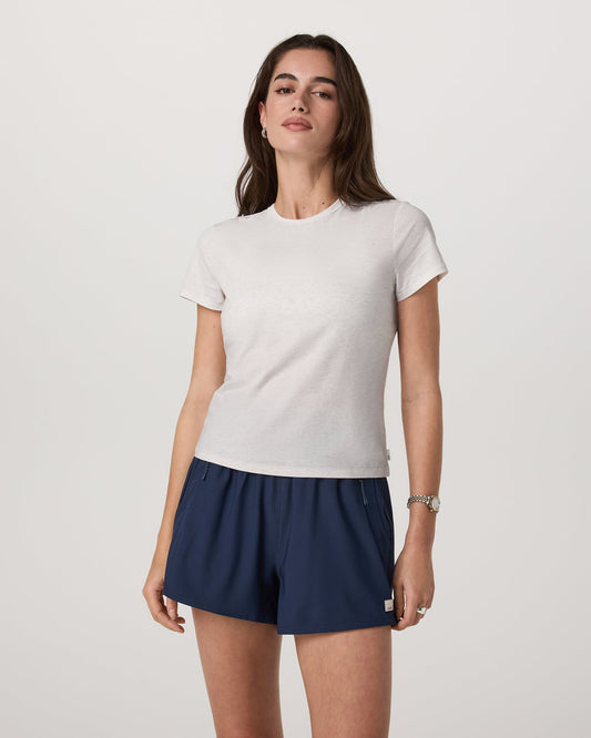 Short Sleeve Feather Classic Tee White Heather T-Shirt | Vuori online - US 9266