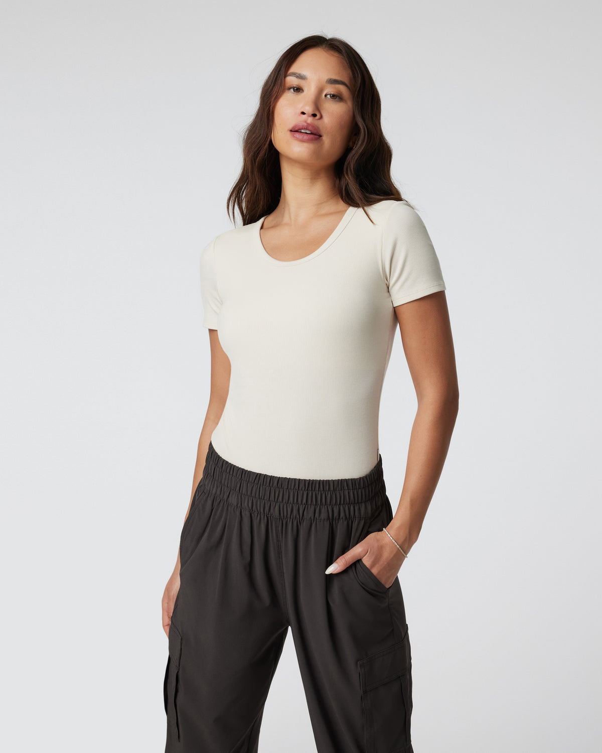 Short Sleeve Pose Bodysuit Milkweed Ribbed Bodysuit | Vuori discount - US 7979