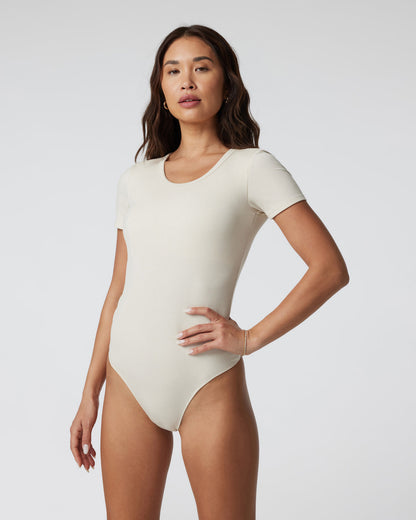 Short Sleeve Pose Bodysuit Milkweed Ribbed Bodysuit | Vuori discount - US 7979