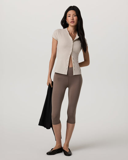 Short Sleeve Pose Button Up Women's Mushroom Crewneck | Vuori online - US 7956