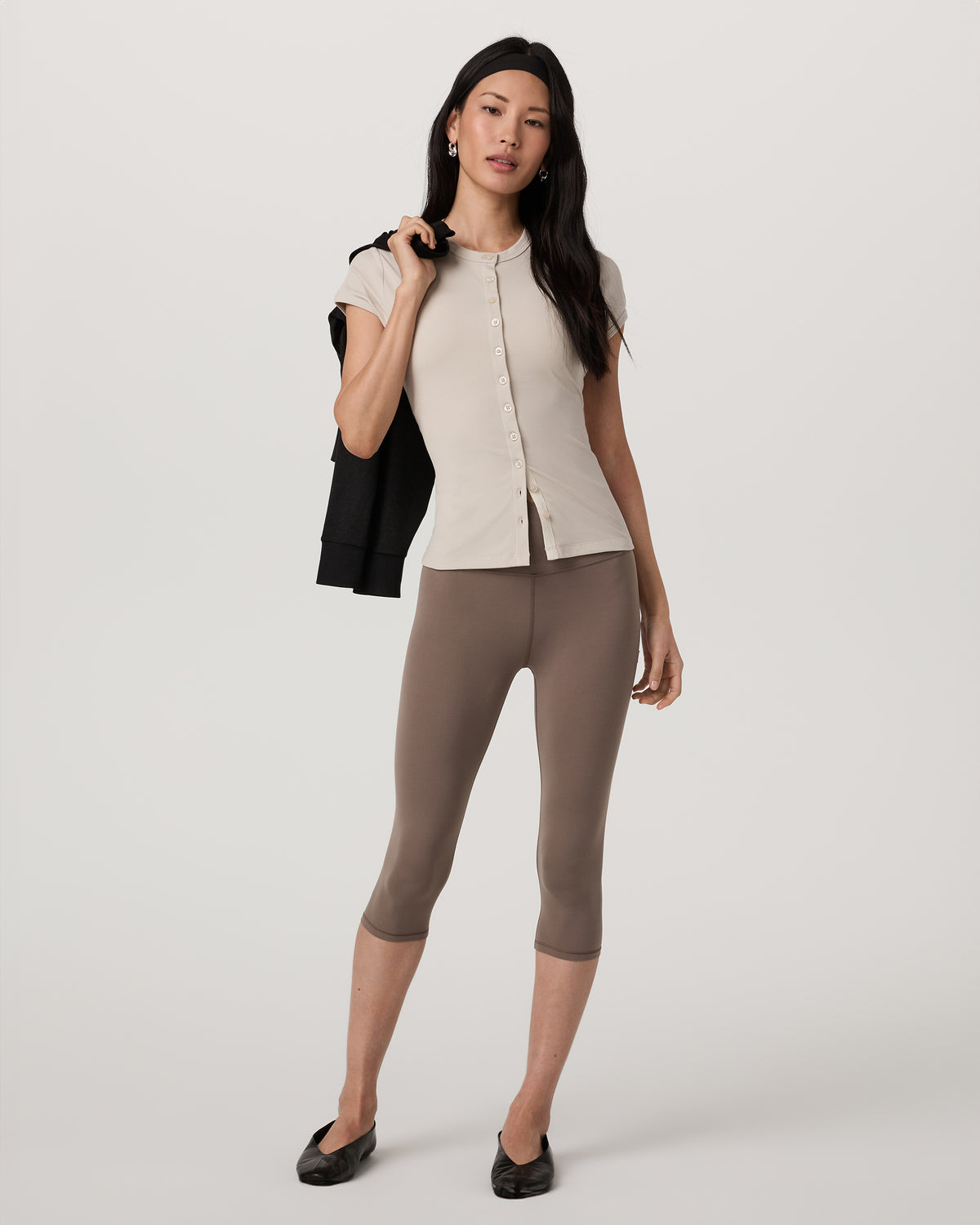 Short Sleeve Pose Button Up Women's Mushroom Crewneck | Vuori online - US 7956