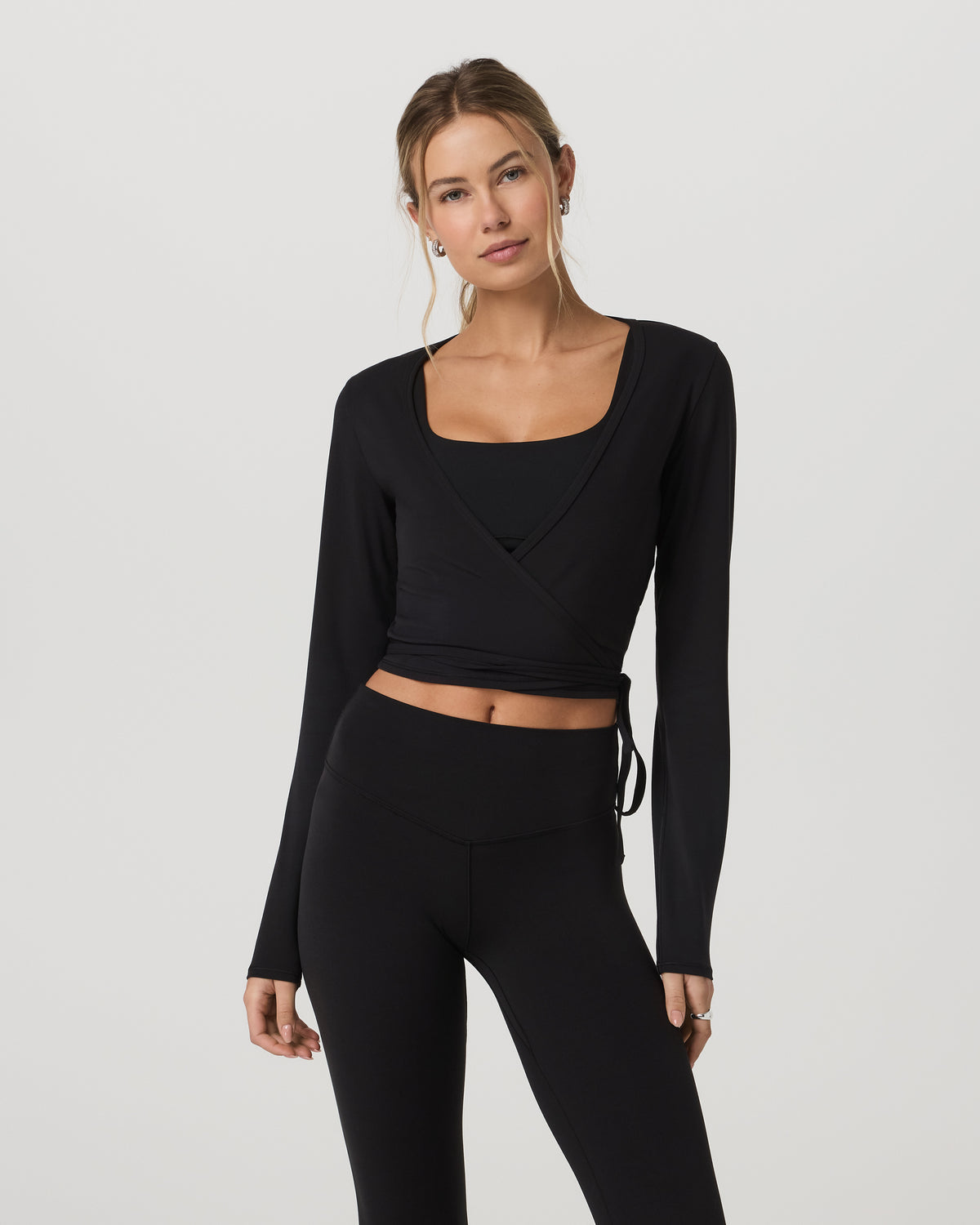 Vuori AllTheForm™ Wrap Top Women's Black Wrap Top | Vuori outlet - US 2532