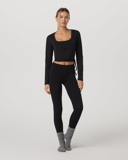 Vuori AllTheForm™ Wrap Top Women's Black Wrap Top | Vuori outlet - US 2532