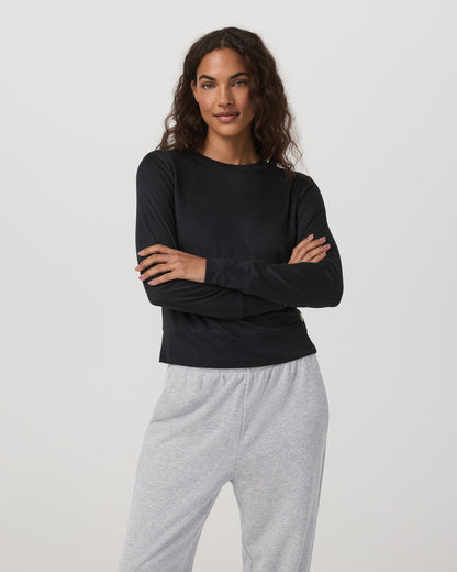 Daydream Crew Lightweight Black Long Sleeve Shirt | Vuori shop - US 9284