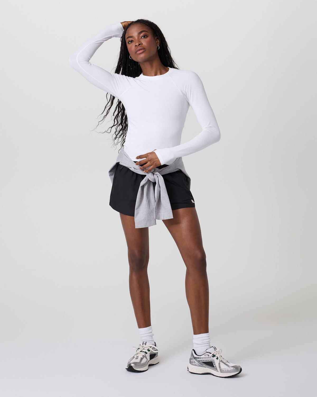 Long Sleeve Seamless Surge Tee White | Vuori sale - US 5176