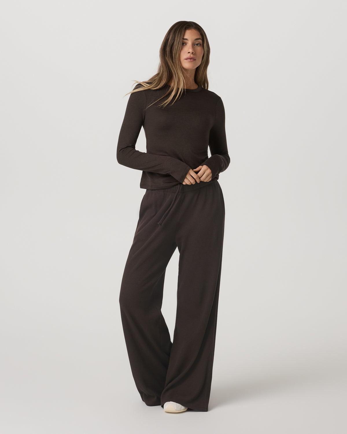 Long Sleeve Halo Essential Crew Tee Dark Java Heather | Vuori onsale - US 6043