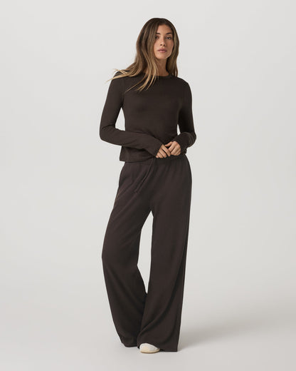 Long Sleeve Halo Essential Crew Tee Dark Java Heather | Vuori onsale - US 6043