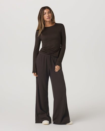 Long Sleeve Halo Essential Crew Tee Dark Java Heather | Vuori onsale - US 6043