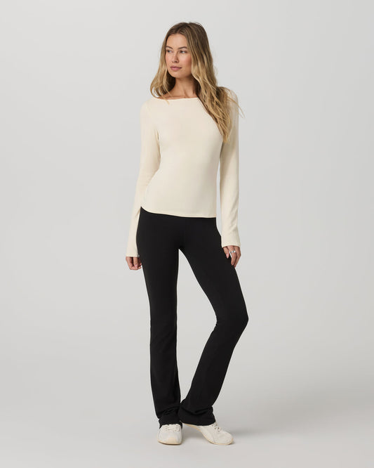 Long Sleeve Tuvalu Boat Neck Bone | Vuori online - US 6021
