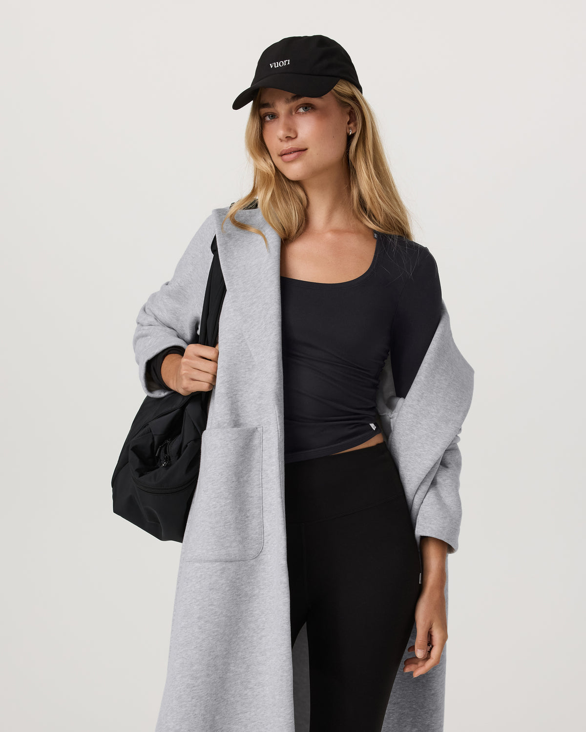 Women's Long Sleeve Halo Essential Scoop Solid Black | Vuori outlet - US 2269