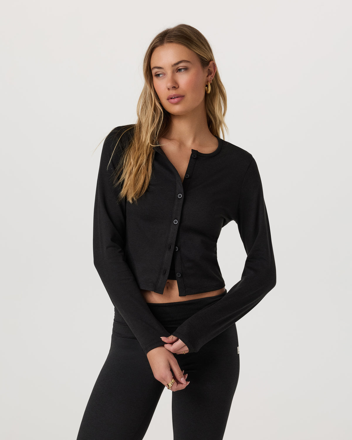 Halo Cardigan 2.0 Black Heather | Vuori shop - US 1908