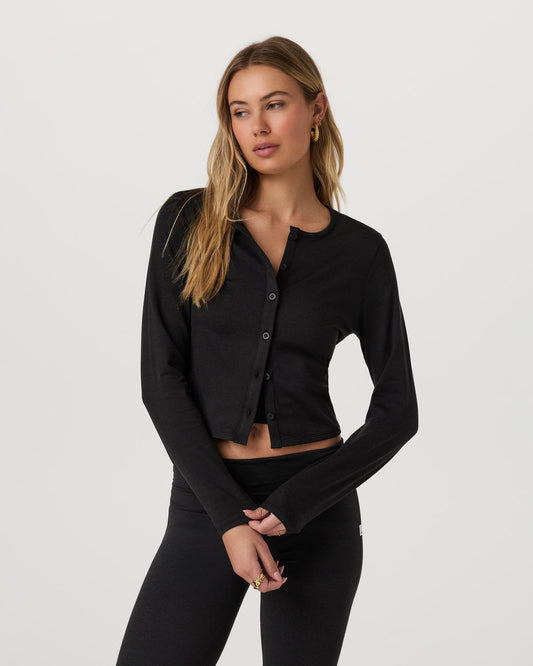 Halo Cardigan 2.0 Black Heather | Vuori shop - US 1908