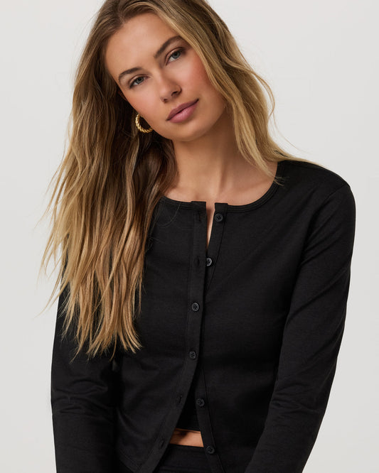Halo Cardigan 2.0 Black Heather | Vuori shop - US 1908