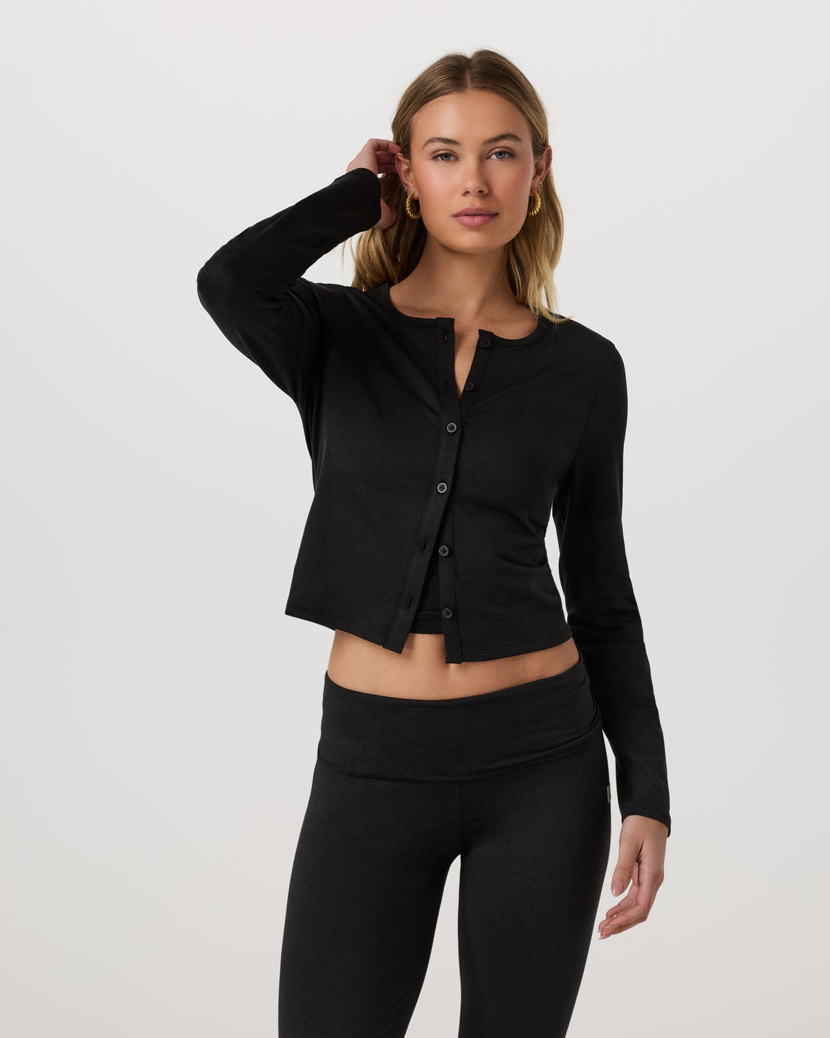 Halo Cardigan 2.0 Black Heather | Vuori shop - US 1908