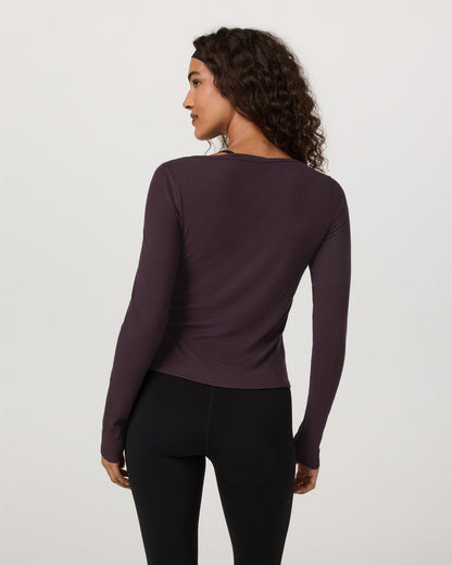 Long Sleeve Cove Ultra Scoop Women's Raisin Shirt | Vuori online - US 5011