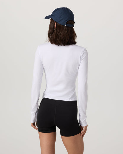 Long Sleeve Tuvalu Henley Women's White Shirt | Vuori discount - US 7046