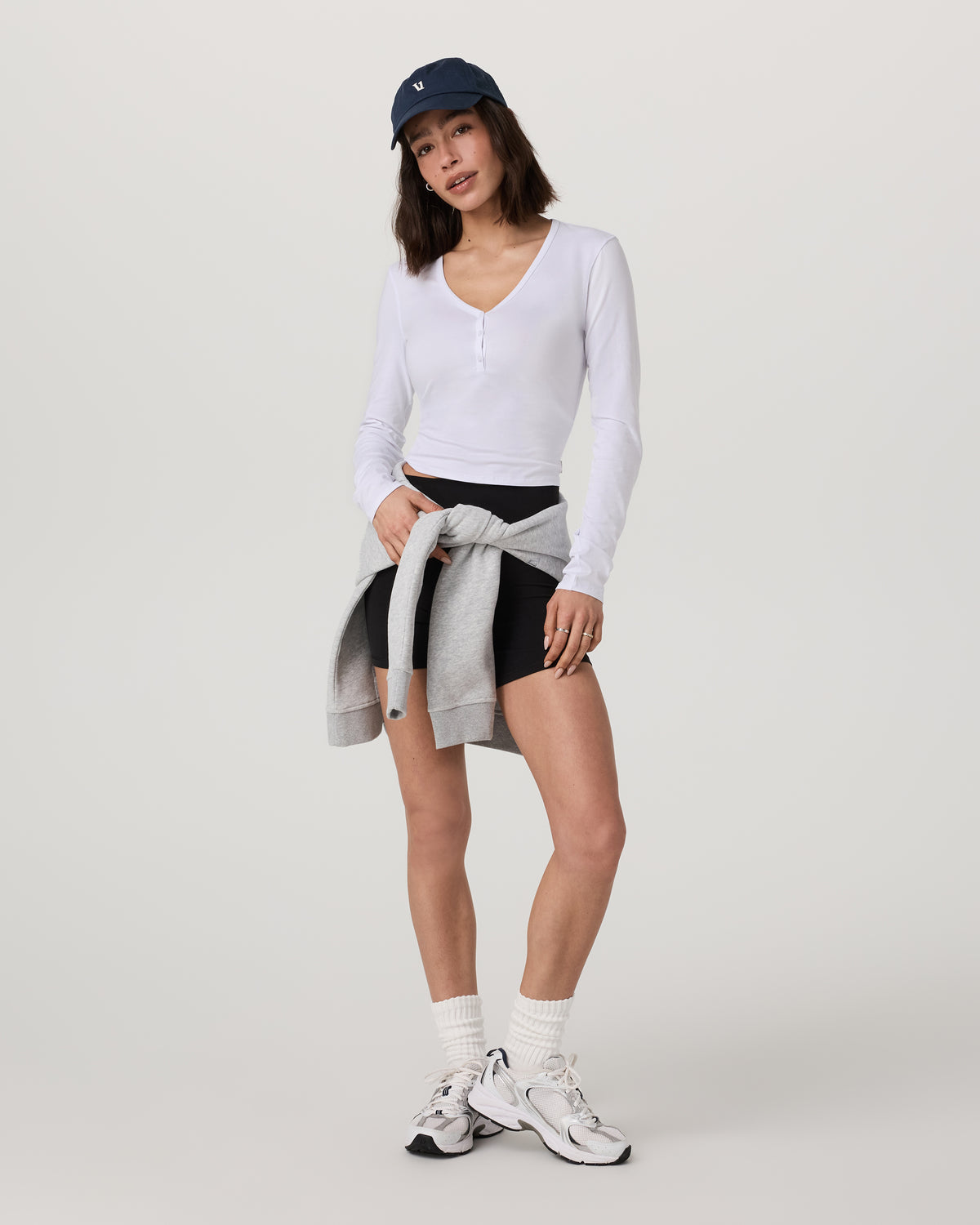 Long Sleeve Tuvalu Henley Women's White Shirt | Vuori discount - US 7046