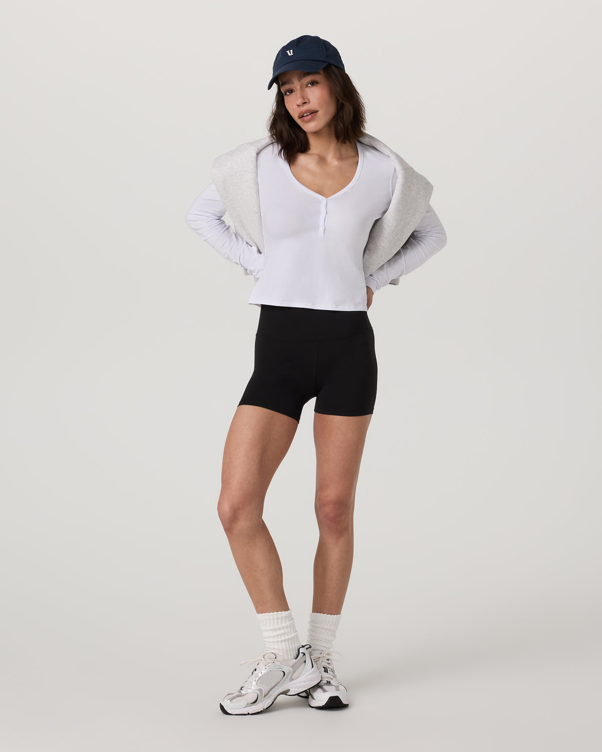 Long Sleeve Tuvalu Henley Women's White Shirt | Vuori discount - US 7046