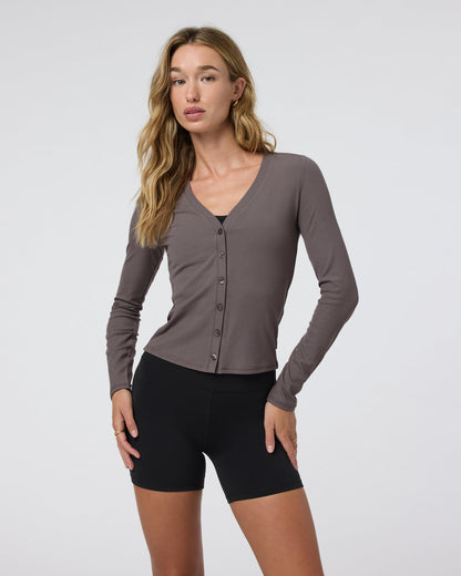 Long Sleeve Pose Cardigan Chia Ribbed Cardigan | Vuori outlet - US 8115