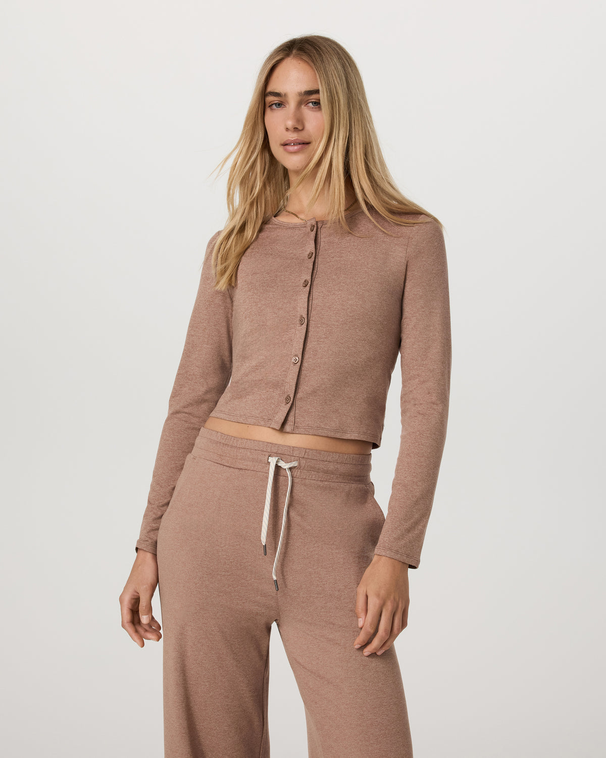 Halo Cardigan 2.0 Women's Nutmeg Heather Cardigan | Vuori onsale - US 2802