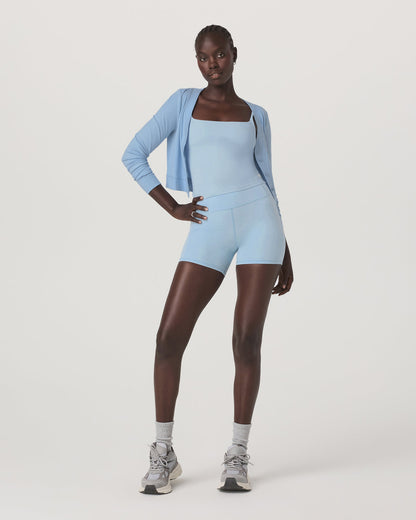 Long Sleeve Pose Mini Cardigan Women's Crystal Blue Top | Vuori online - US 7976