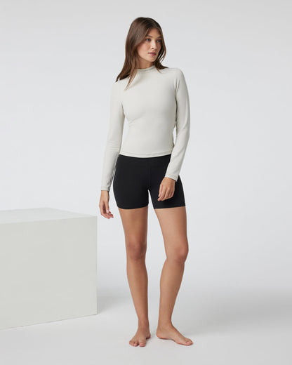 Vuori AllTheFeels Long Sleeve Mock Ecru | Vuori discount - US 9070