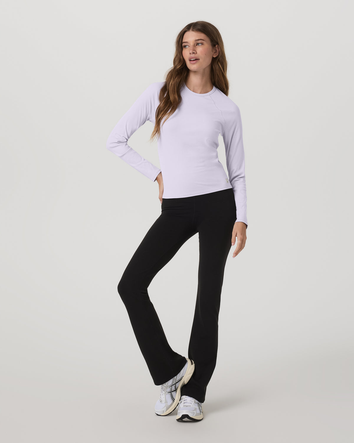 Long Sleeve Pose Crew Women's Lavender Ice Crewneck | Vuori outlet - US 5467
