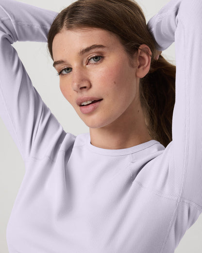 Long Sleeve Pose Crew Women's Lavender Ice Crewneck | Vuori outlet - US 5467
