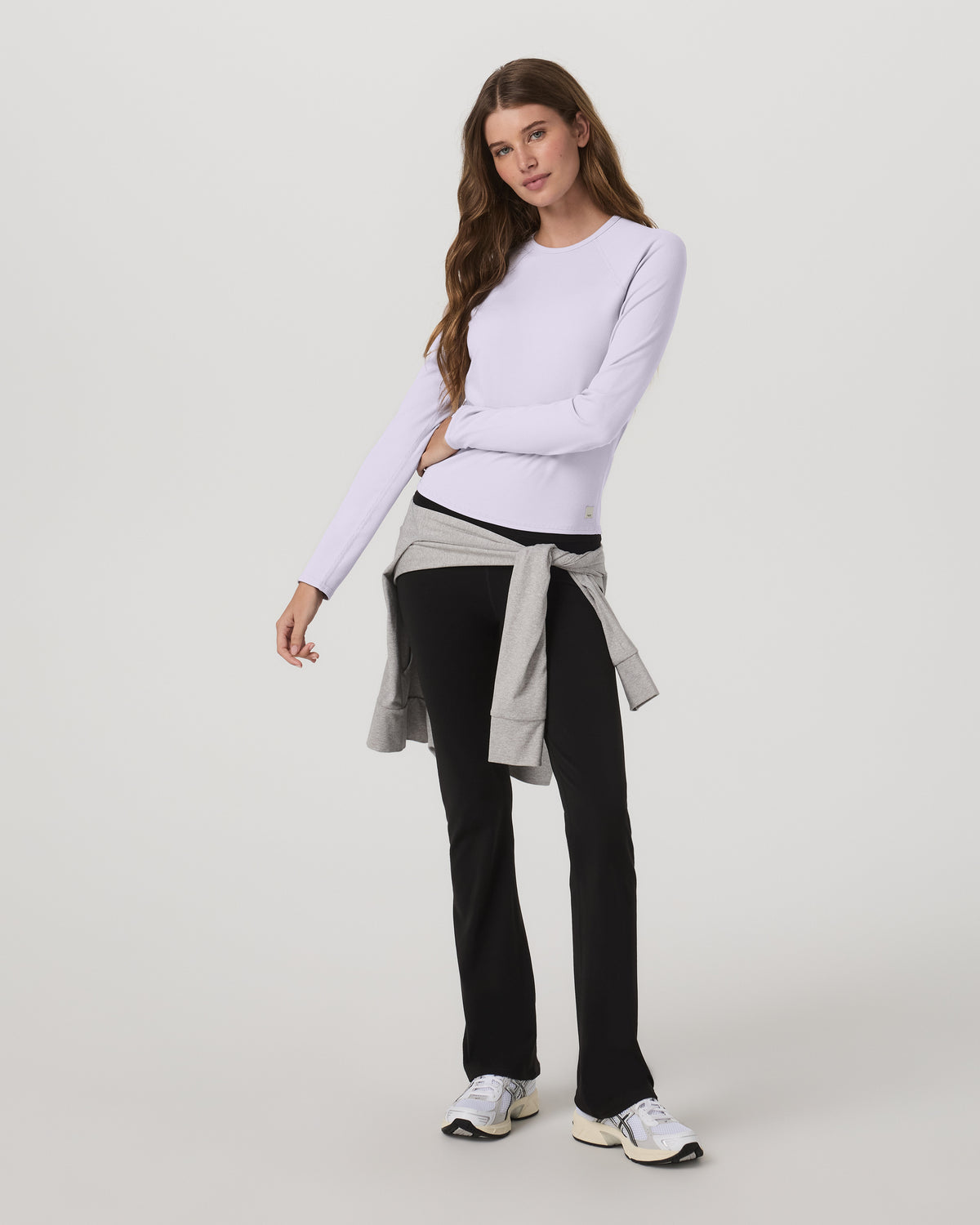 Long Sleeve Pose Crew Women's Lavender Ice Crewneck | Vuori outlet - US 5467